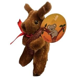 Australian Souvenir Kangaroo Plush Toy by Sunwood – With Boomerang 5”Inches